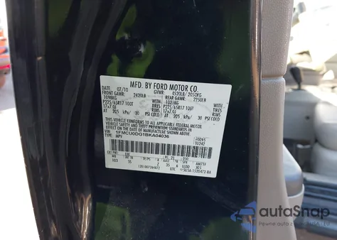 2011 Ford Escape Xlt from USA, damaged, VIN 1FMCU0DG1BKA04036